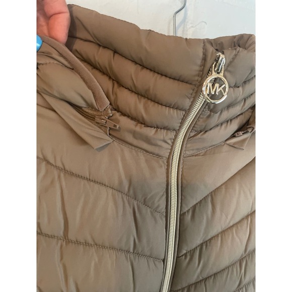 Michael Kors Women's Light Brown Quilted Packable Puffer Coat - Picture 2 of 8